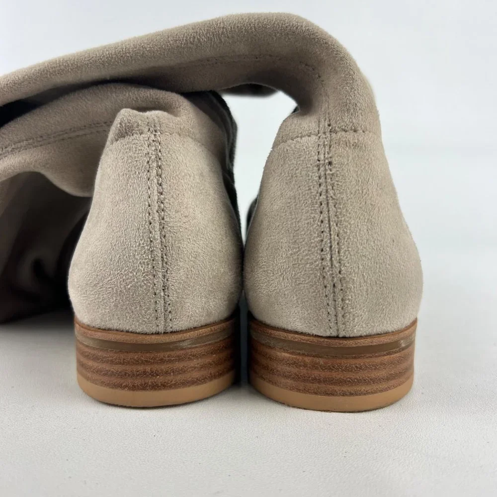 Gianni Bini Womens Fremaux Over the Knee Boots Taupe Tan Microsuede OTK size 6